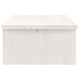 Monitorstandaard 50x27x15 cm massief grenenhout wit 6