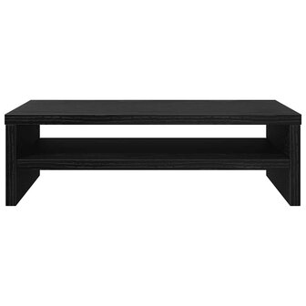 Monitorstandaard Zwart Eiken 42x24x13 cm Bewerkt Hout 5