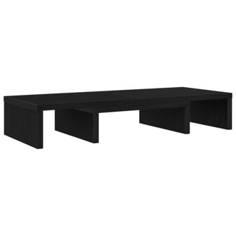 Monitorstandaard verstelbaar zwart eiken 60x24x10,5 cm bewerkt hout 2