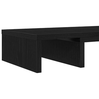 Monitorstandaard verstelbaar zwart eiken 60x24x10,5 cm bewerkt hout 9