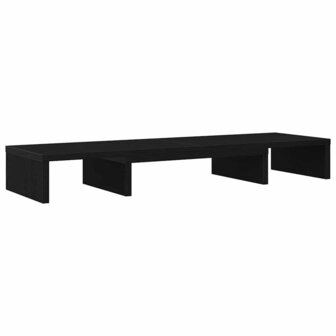 Monitorstandaard Verhoger Verstelbaar Zwart Eiken 80x24x10,5 cm 2