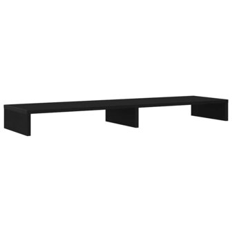 Monitorstandaard Zwart Eiken 100x27x10 cm Bewerkt Hout 7