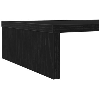 Monitorstandaard Zwart Eiken 100x27x10 cm Bewerkt Hout 8