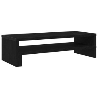 Monitorstandaard Zwart Eiken 54x22x15 cm Bewerkt Hout 2