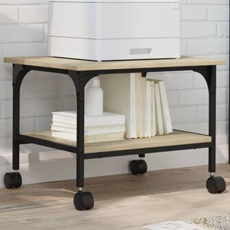 Printerkastje 2-laags 50x40x38 cm bewerkt hout sonoma eiken 1