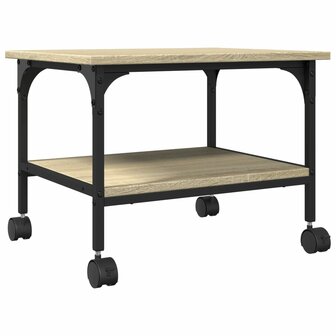 Printerkastje 2-laags 50x40x38 cm bewerkt hout sonoma eiken 2