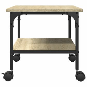 Printerkastje 2-laags 50x40x38 cm bewerkt hout sonoma eiken 8