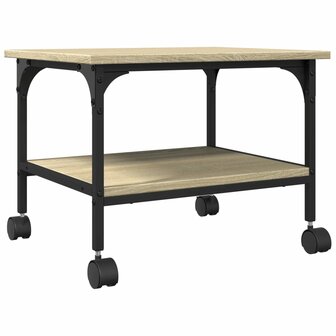 Printerkastje 2-laags 50x40x38 cm bewerkt hout sonoma eiken 9