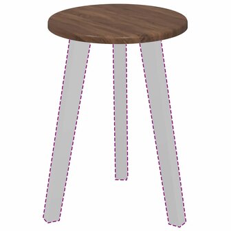 Tafelblad bruin eikenkleur 30 x 30 x 1.5 cm Bewerkt hout 3