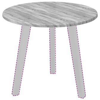 Tafelblad Grijs sonoma 50 x 50 x 1.5 cm Bewerkt hout 3