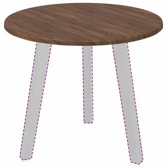 Tafelblad bruin eikenkleur 50 x 50 x 1.5 cm Bewerkt hout 3