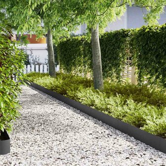 Gazonranden 10 pcs Zwart 100 x 0.5 x 20 cm Staal 1