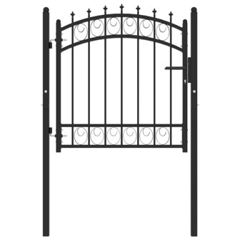Poort met speerpunten 100x100 cm staal zwart 2