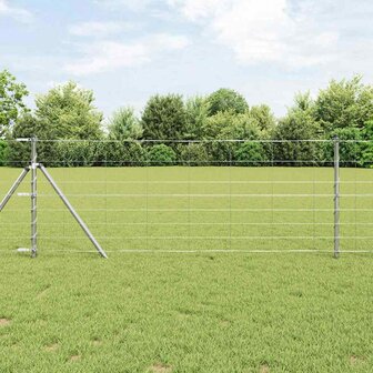 Weidehekwerk Zilver 25 x 0.8 m Gegalvaniseerd staal 1