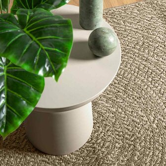 Vloerkleed ZIZUR beige binnen en buiten 60x110 cm jute look 3