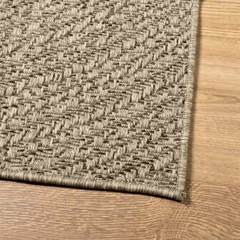 Vloerkleed ZIZUR beige binnen en buiten 60x110 cm jute look 6
