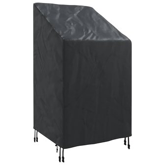 Tuinstoelhoes Zwart 70 x 70 x 85 / 125 cm 210D stof 2