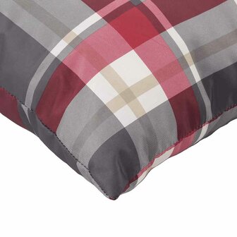Bankkussens 4 stuks Rood Geruit Patroon 40x40 cm Stof 6