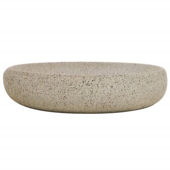 Opzetwasbak ovaal 59x40x15 cm keramiek zandkleurig 3