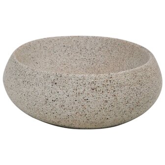 Opzetwasbak ovaal 59x40x15 cm keramiek zandkleurig 5