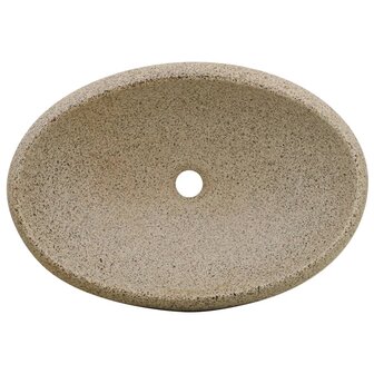 Opzetwasbak ovaal 59x40x15 cm keramiek zandkleurig 6