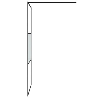 Inloopdouchewand 100x195 cm halfmat ESG-glas zwart 4