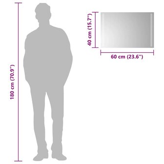 Badkamerspiegel LED 60x40 cm 6