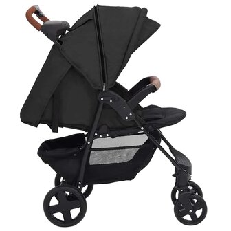 Kinderwagen 3-in-1 staal antracietkleurig 5
