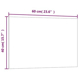 Magneetbord wandgemonteerd 60x40 cm&nbsp;gehard glas zwart 6