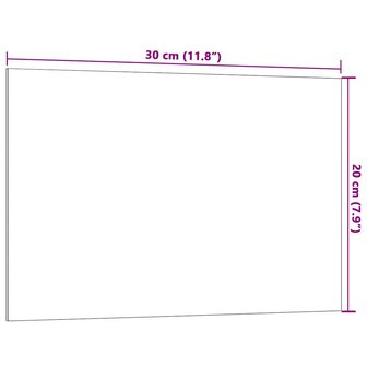 Magneetbord voor aan de wand 30x20 cm gehard glas zwart 6