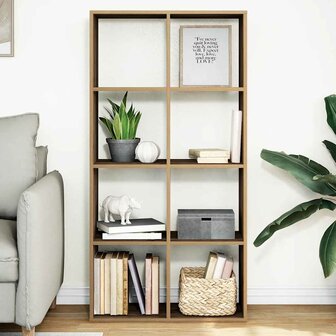 Kamerscherm / boekenkast 69,5x29x137,5 cm hout artisanaal eiken 1