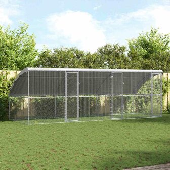 Kippenhok Zilver 600 x 200 x 198.5 cm Gegalvaniseerd staal 1