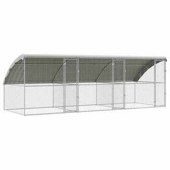 Kippenhok Zilver 600 x 200 x 198.5 cm Gegalvaniseerd staal 2