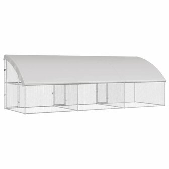 Kippenhok Zilver 600 x 200 x 198.5 cm Gegalvaniseerd staal 5