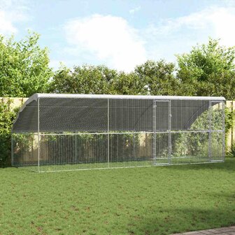 Kippenhok Zilver 600 x 200 x 198.5 cm Gegalvaniseerd staal 1