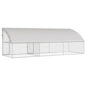 Kippenhok Zilver 600 x 200 x 198.5 cm Gegalvaniseerd staal 5