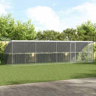 Kippenhok Zilver 800 x 200 x 198.5 cm Gegalvaniseerd staal 1