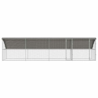 Kippenhok Zilver 800 x 200 x 198.5 cm Gegalvaniseerd staal 3