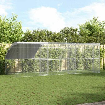 Kippenhok Zilver 600 x 200 x 198.5 cm Gegalvaniseerd staal 1