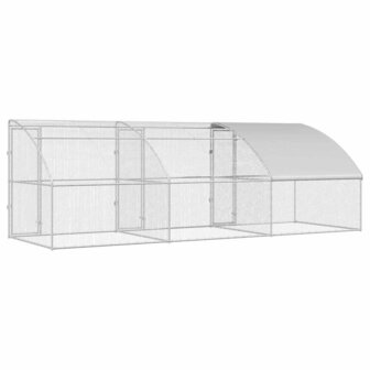 Kippenhok Zilver 600 x 200 x 198.5 cm Gegalvaniseerd staal 5