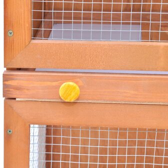 Buitenkonijnenhok voor kleine huisdieren, 1 deur, hout 4