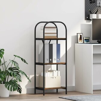 Boekenkast Gerookt eiken 40 x 30 x 109 cm Bewerkt hout 1