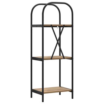 Boekenkast artisanaal eikenkleurig 40 x 30 x 109 cm 7