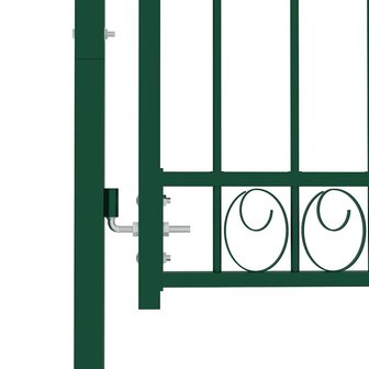 Poort met speerpunten 100x125 cm staal groen 4