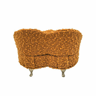 Juwelenkistje Versa Mosterd Polyester Metaal Spiegel Hout MDF 16 X 13,5 X 16 CM Sofa 4