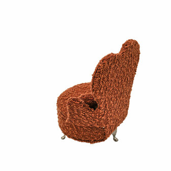 Juwelenkistje Versa Rood Polyester Metaal Spiegel Hout MDF 12 x 19 x 18 cm Leunstoel 3