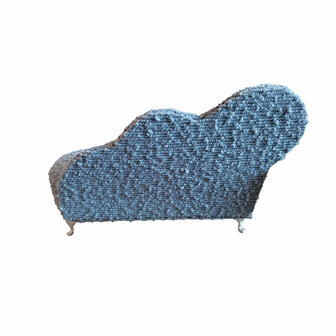 Juwelenkistje Versa Grijs Polyester Metaal Spiegel Hout MDF 12,5 X 17 X 26,5 CM Sofa 3