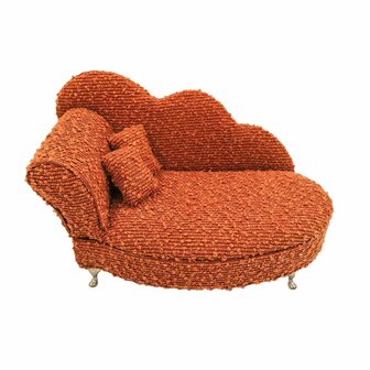 Juwelenkistje Versa Rood Polyester Metaal Spiegel Hout MDF 12,5 X 17 X 26,5 CM Sofa 1