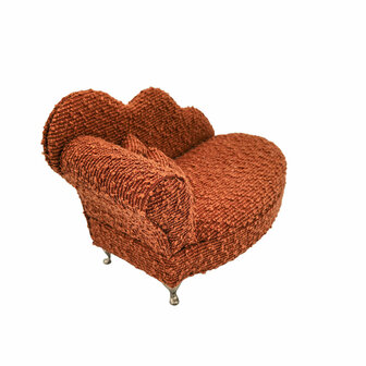 Juwelenkistje Versa Rood Polyester Metaal Spiegel Hout MDF 12,5 X 17 X 26,5 CM Sofa 3