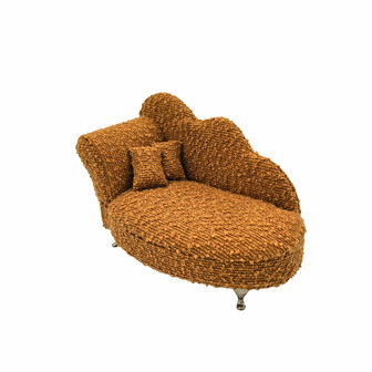 Juwelenkistje Versa Mosterd Polyester Metaal Spiegel Hout MDF 12,5 X 17 X 26,5 CM Sofa 3